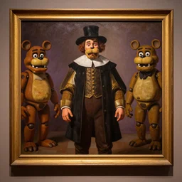 museum Rembrandt painting of Five Nights at Freddy's, museum exhibit