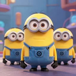 sci fi the Minions realistic characters, Greg Rutkowski, Zabrocki, Karlkka, Jayison Devadas, Phuoc Quan, trending on Artstation, 8K, ultra wide angle, pincushion lens effect