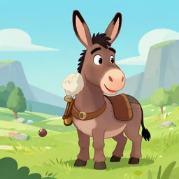 cartoon donkey viking