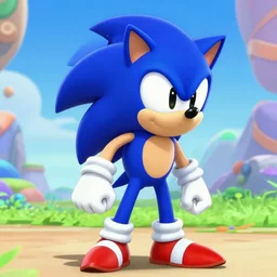 A still of Sonic the hedgehog in genshin impact