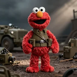Sesame Streets Elmo in the army, in WW2