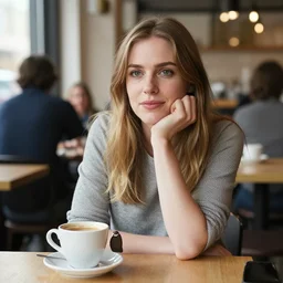 deborah jones in a cafe