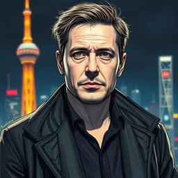 portrait, elon musk ready to conquer the world, dynamic lighting, cinematic, establishing shot, extremely high detail, foto realistic, cinematic lighting, pen and ink, intricate line drawings, post processed, concept art, artstation, matte painting, style by raphael lacoste, eddie mendoza