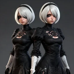 portrait of 2B nier automata wearing skin tight clothes screenshot from the video game Red dead redemption 2 digital art trending on Artstation, CGSociety