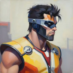greg manchess portrait painting of cyrax from mortal kombat as overwatch character, medium shot, asymmetrical, profile picture, organic painting, sunny day, matte painting, bold shapes, hard edges, street art, trending on artstation, by huang guangjian and gil elvgren and donato giancola