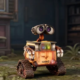 Wall-e by Goro Fujita and Simon Stalenhag , 8k, trending on artstation, hyper detailed, cinematic