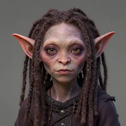 goblin with dreadlocks, highly detailed, portrait, character art by Fiona Staples,