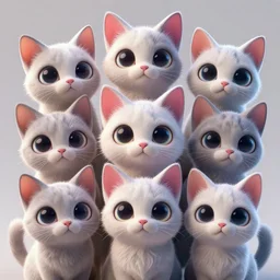 anthropomorphic highly detailed group portrait of neon giant cute eyes kitten, intricate, elegant, highly detailed, digital painting, artstation, concept art, smooth, sharp focus, illustration, art by artgerm, bob eggleton, michael whelan, stephen hickman, richard corben, wayne barlowe, trending on artstation and greg rutkowski and alphonse mucha, 8 k