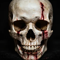 bloody face skull