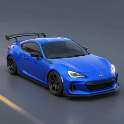 video game concept art, blue subaru brz, cell - shaded, 4 k, ultra - high definition, unreal engine, 8 k