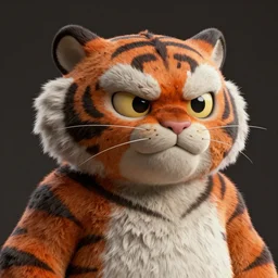 hyper realistic character portrait of snarf from thundercats, ultra realistic, hyper realism, 3 d character model, substance painter, painted texture maps, tony the tiger, smooth, concept art, octane render, 8 k, in the style of kung fu panda, gritty mascot