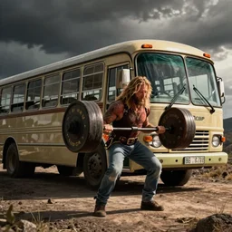 cliff burton deadlifting a bus