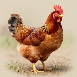 realistic drawing of a chicken 4k
