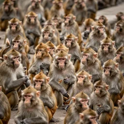 photo of a sea of monkeys