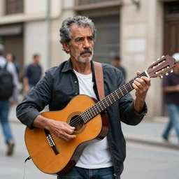 pepe with a guitar, street photography