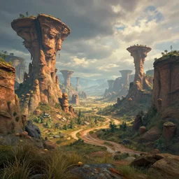 dreamy scenery of unrealistic alien landscape, by greg rutkowski 4 k, hdr