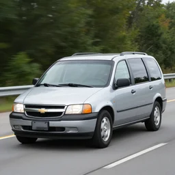A photograph of a 2001 Chevrolet Caravan driving on highway 411 in Perth, Ontario, photograph taken in 2009 on a nokia flip phone