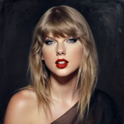 a beautiful portrait of taylor swift by dorothea tanning