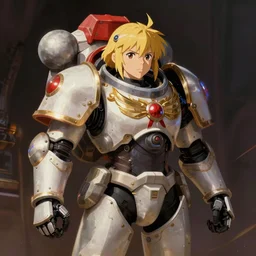 armored space marines, magical girl, studio ghibli, pulp science fiction illustration