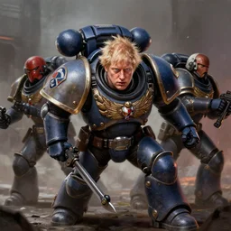 boris johnson, perfectly - centered - painting of boris johnson being arrested by warhammer space marines, sweaty, dynamic action pose, insane, intricate, highly detailed, digital painting, artstation, concept art, smooth, sharp focus, illustration, unreal engine 5, photography, wide angle, zeiss lens, eos, canon, nikon, depth of field, bokeh, 8 k, art by artgerm and greg rutkowski and alphonse mucha