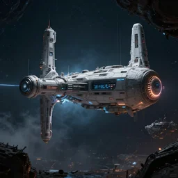 futuristic space station, Homeworld style, cinematic lighting