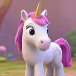 an unicorn as a pixar character, high details
