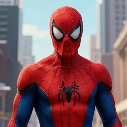 an portrait of spiderman in style of bark, karol