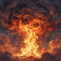 the sky is full of fire and brimstone, but we will be saved by burt Reynolds, 8k, cinematic, film still from Zack Snyder, wide angle lens