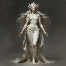 ! dream gaea goddess full body, intricate, elegant, highly detailed, digital painting, artstation, concept art, smooth, sharp focus, illustration, art by artgerm and greg rutkowski and william - adolphe bouguereau, and marco mazzoni