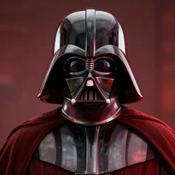 darth vader, portrait, realistic, high definition, very detailed, extremely high detail, photo realistic, symmetrical, unreal engine 5, red color