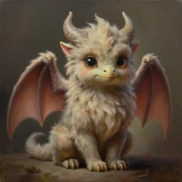 A beautiful, safe, comfortable painting of a cute, fluffy gargoyle by Craig Mullins, dramatic lighting, extremely high detail, trending on artstation