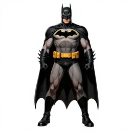 full body batman character design by Alex Ross
