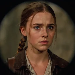 a cinematic cinemascope macro portrait still of greta thunberg as indiana jones in in indiana jones and the last crusade ( 1 9 8 9 ),