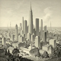 future cityscape by Joe Fenton and Ernst Haeckel