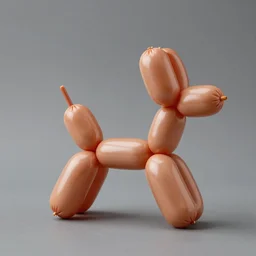 a balloon animal made of sausages