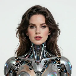 portrait of Lana Del Rey as a cyborg. intricate abstract. intricate artwork. by Tooth Wu, wlop, beeple, dan mumford. mulholland drive by david lynch, dune by david lynch, octane render, trending on artstation, greg rutkowski, charlie bowater. very coherent symmetrical artwork. cinematic, hyper realism, high detail, octane render, 8k, iridescent accents