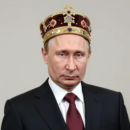 Vladimir Putin with Monomakh\'s Cap on by William Adolphe Bouguereau