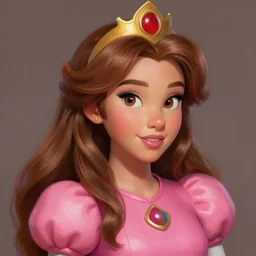 princess daisy from super mario as realistic brunette human character art portrait, matte fantasy painting, deviantart artstation, by jason felix by steve argyle by tyler jacobson by peter mohrbacher, cinema c 9. 0