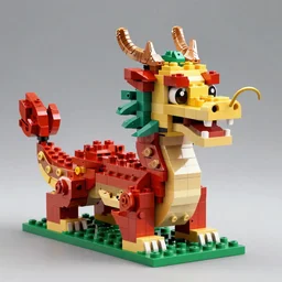 A chinese dragon made of legos, octane render, zbrush, trending on artstation, 4k