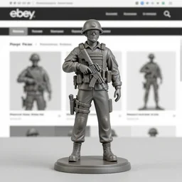 Image on the store website, eBay, Full body, highly detailed 80mm resin figure of Modern U.S. Soldiers