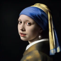 a closeup portrait of a very beautiful young woman by willem wissing, vermeer and caravaggio, hyperreal, dark, dramatic lighting, analogous complementary colour scheme