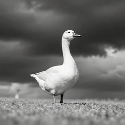 minimal goose logo by karl gerstner, monochrome, symmetrical