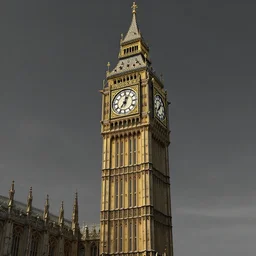 painting of a clock tower, a 3 d render by senior environment artist, featured on polycount, international gothic, rendered in maya, matte painting, rendered in cinema 4 d
