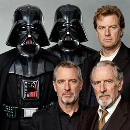 portrait of darth vader, by donato giancola, alex ross, howard david johnson, and norman rockwell.