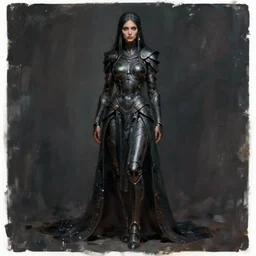 painting of a modern goddess full - body, highly detailed, dark fantasy, digital painting, artstation, concept art, smooth, sharp focus, illustration, art by gabriele dell otto, 8 k