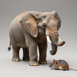 1 elephant - mouse - hybrid, animal photography