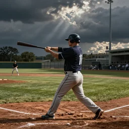 saul goodman batting in a game of baseball