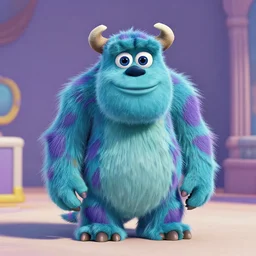 a cute furry monster, pixar, full body