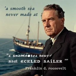 ' a smooth sea never made a skilled sailor'- franklin d. roosevelt, cinematic