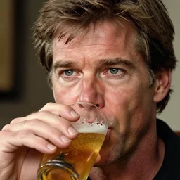 head and shoulders masterpiece portrait of harrison ford drinking a beer, detailed, artstation, concept art, donato giancola, joseph christian leyendecker, wlop, boris vallejo, stron eyes, highest resolution, extremely detailed beautiful, establishing shot, artistic, hyperrealistic, beautiful face, enhanced hands, octane render
